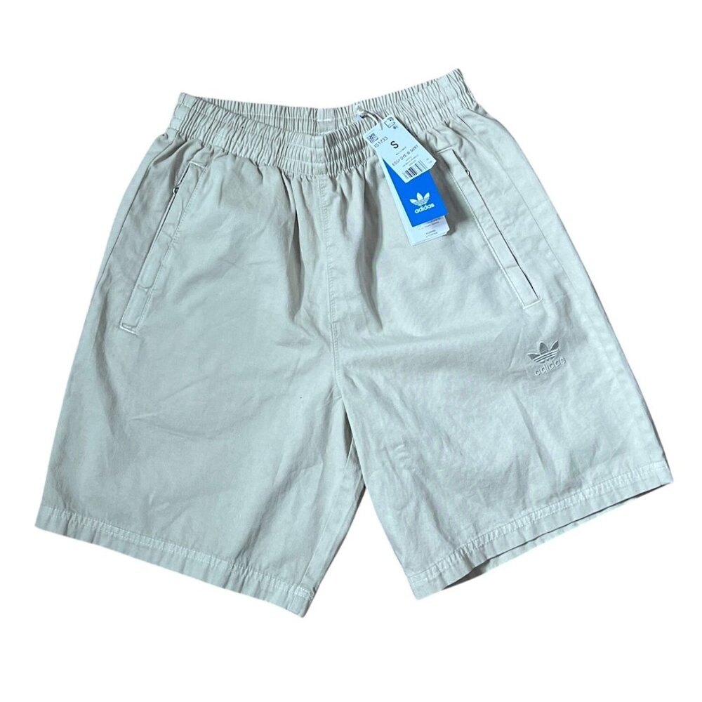 Adidas Originals Mens Essentials+ Dye Shorts Putty Grey Size S